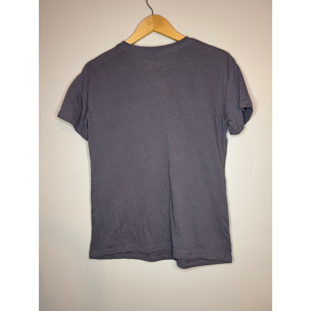 2Pac Tupac Shakur Graphic T-Shirt Mens Large Charcoal Gray Cotton Rap Tee - Picture 3 of 3